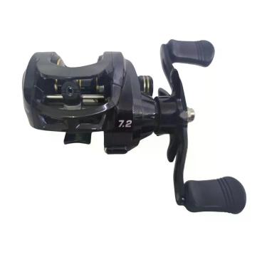 Imagem de Carretilha para Pesca Super 6R 5+1 Rolamentos Carretel de Alumínio Preto CW