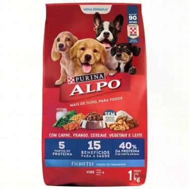 Imagem de Ração Purina Alpo para Cães Filhotes Carne, Frango e Leite 1kg