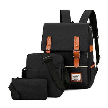 Imagem de Yuwao Mochila de computador de grande capacidade, bolsa de negócios de moda ao ar livre, conjunto de bolsa de viagem de lazer com porta USB Externa
