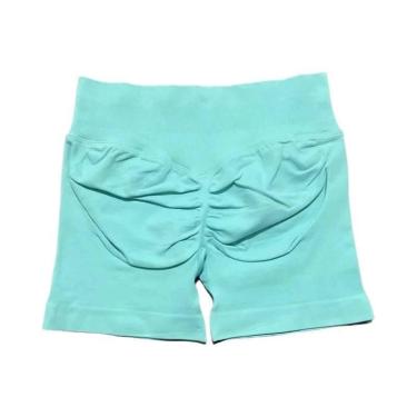Imagem de Shorts De Yoga E Corrida Femininos De Cintura Alta Sem Costura, Elásti