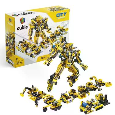 Imagem de Brinquedo Blocos de Montar Cubic 12 em 1 City 573 Peças compatível - B