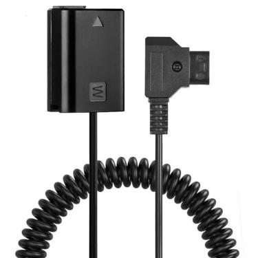 Imagem de ZALUNERO Cabo Espiral De Bateria Fictícia D-Tap Para Np-Fw50, Compatível Com Sony Zv-E10, A3000-A6500, Série A7 E Modelos Nex, Ideal Filmagens Ininterruptas Baterias V-Mount
