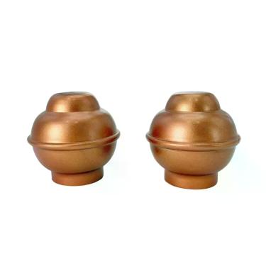 Imagem de Par Ponteira G Bola para Varão de Cortina 28mm 5x5cm, 2 Unidades para 
