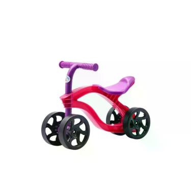 Imagem de Bicicleta de Equilíbrio Infantil Futurista sem Pedal 4 Rodas Rosa Plás