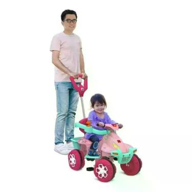 Imagem de Smart Quadriciclo Passeio E Pedal Unicórnio Rosa Bandeirante Rosa