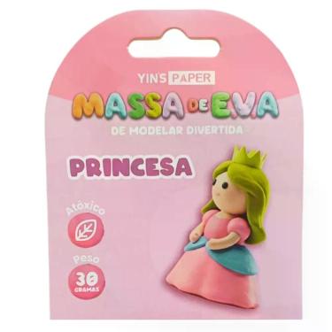 Imagem de Massinha para Modelar Escolar de Eva com 4 Cores Tema Princesa YP9321 Não Tóxica Yins Brasil