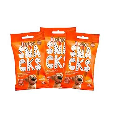 Imagem de KIT 3 Snack Quatree Bifinho Para Cães Sabor Carne – 60g