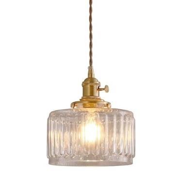 Imagem de SOUTHPO Luminária Pendente Led Moderna, Decoração, Lustre Criativo, De Teto, Sala Estar, Quarto, Abajur Vidro, Soquete Latão, Pendurado 1×E26 Ø6,69"