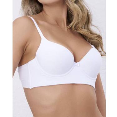 Imagem de Sutiã com bojo e base reforçada. - Doce paixão, Branco, GG, poliamida