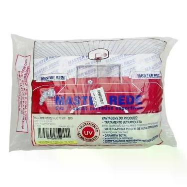 Imagem de Rede de Futebol de Salão Master Futsal Fio 4mm Seda Proteção UV Malha 12x12cm Resistência 76,10kg 3,20M X 2,10M Branco