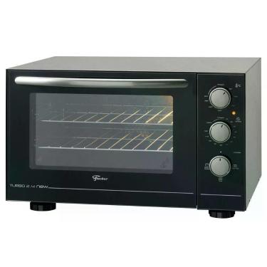 Imagem de Forno Elétrico de Embutir Fischer Turbo 2.4 New 48L 26573 com Timer e Luz Interna Preto Prata 110V