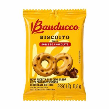 Imagem de 100 Biscoito Amanteigado Gotas Chocolate Bauducco Sache 11g, 100 unida