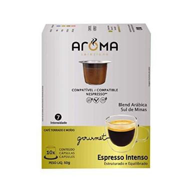 Imagem de Aroma Selezione Cápsulas de Café Espresso Intenso, Compatível com Nespresso, Contém 10 Cápsulas