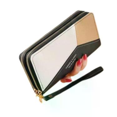 Imagem de Carteira Feminina Porta Cartão Grande Zíper Duplo Fashion - AlwyStore,