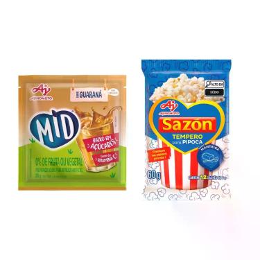 Imagem de Kit MID Guaraná SAZÓN Pipoca Manteiga 5 Refrescos 20g 1 Tempero 60g - 