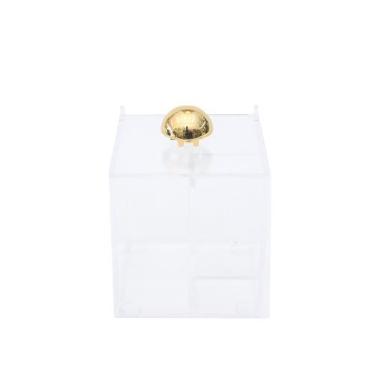 Imagem de Açucareiro de Acrílico com Bola Dourada - Charm Decor Stones