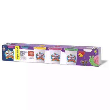 Imagem de Kit massinha de modelar - 6 potinhos sortidos - divertoys