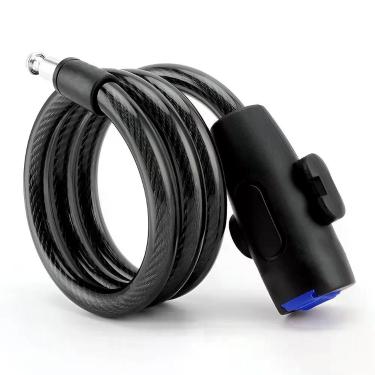 Imagem de Cadeado Trava Antifurto Para Bicicleta – Corrente Flexível Em Aço 1,50m Com Chaves