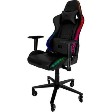 Imagem de Cadeira Gamer Draxen DN1, até 150 kg, RGB, Rodas de Silicone, Encosto Regulável, Almofadas para apoio, Preto