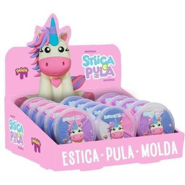 Imagem de Massa para Modelar Stica e Pula Unicórnio 4 Cores Doce Brinquedo