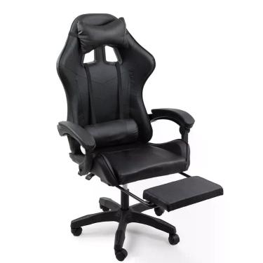 Imagem de Cadeira Gamer Stillus Ergonômica Oficial Apoio De Pés Preto