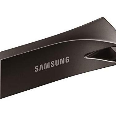 Imagem de SAMSUNG Flash Drive USB BAR Plus 3.1, 128 GB, 400 MB/s, invólucro de metal resistente, expansão de armazenamento para fotos, vídeos, música, arquivos, MUF-128BE4/AM, Titan Grey