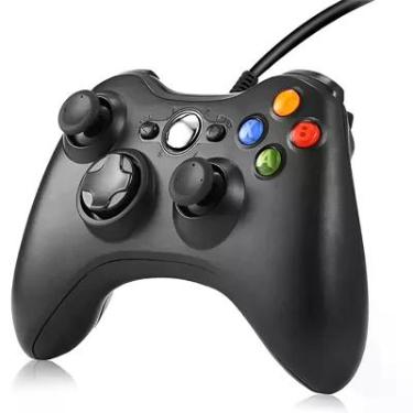 Imagem de Controle Joystick Com Fio XBOX 360 Slim Compatível Com Jogos Atuais Cloud Game PC E Celular Modelo:com Fio;tamanho:único