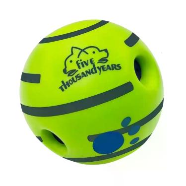 Imagem de Bola De Cachorro Brinquedo Interativo Resistente Com Apito Som Verde L