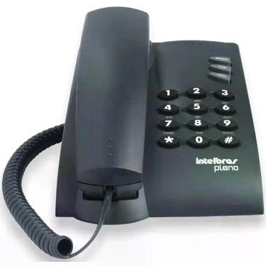 Imagem de Telefone Intelbras Pleno com fio, Preto, Preto