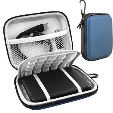 Imagem de Lacdo Estojo de disco rígido para Western Digital My Passport Ultra WD Elements WD Gaming Drive Disco Rígido Externo Portátil 1TB 2TB 3TB 4TB 5TB HDD Bolsa de Viagem, Azul