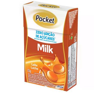 Imagem de Bala Pocket Zero Adição de Açucares Milk 23g