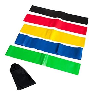 Imagem de Astro Mix Kit 5 Faixas Elásticas Extensor Mini Band 5 Intensidades