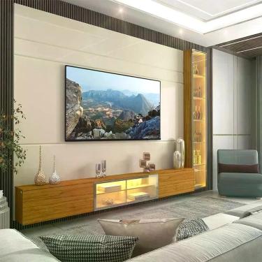 Imagem de Estante para TV e Home Theater até 90 Polegadas 100% MDF com LED Crist