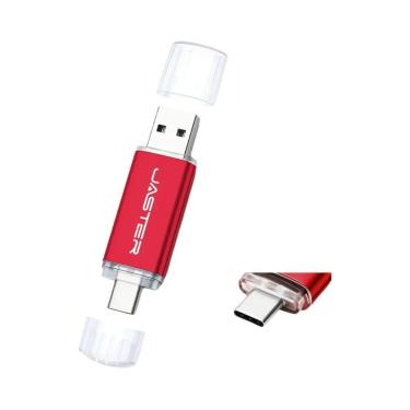 Imagem de Pen Drive USB Tipo C 2 Em 1 De Alta Velocidade Em Metal 128GB 64GB 32G