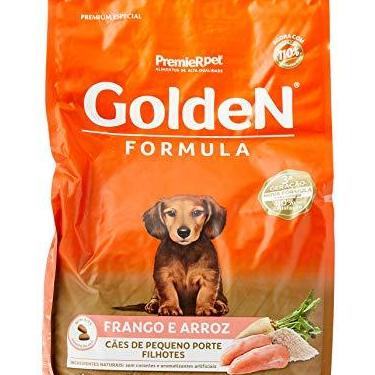 Imagem de Ração Golden Fórmula Mini Bits para Cães Filhotes de Pequeno Porte Sabor Frango e Arroz, 3kg Premier Pet Para Todas Pequeno Filhotes,
