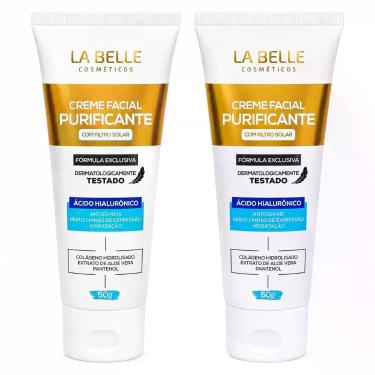 Imagem de Kit 2 Creme Facial Colageno Hidrolisado Acído Hialurônco 50g - La Bell