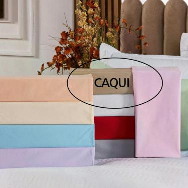 Imagem de Capa Fronha De Xuxão Avulsa Travesseiro De Corpo Cores Lisas 1,45m X 45cm - Percal 140 Fios 100% Algodão Cor Caqui