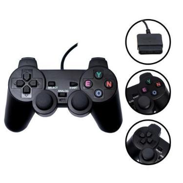 Imagem de Controle Ps2 Com Fio Manete Joystick ANTI QUEDA E RESISTENTE - Ps Tech