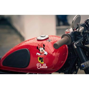 Imagem de Adesivo De Moto Minnie Personalizada - Lojinha Da Luc Adesivos