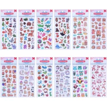 Imagem de Adesivos Decorados 10X24CM. Animais KIDS Cart.sor PCT.C/24 - Make