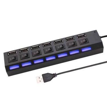 Imagem de Hub Filtro De Linha Usb 7 Portas Com Chave Seletora 2.0 - Relet