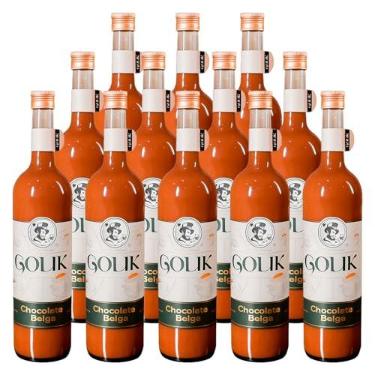 Imagem de Golik Licor de Chocolate Belga 750ml 10% Teor Alcoólico 12 Unidades