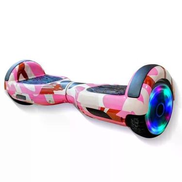 Imagem de Hoverboard Overboard Skate Elétrico Led Rosa Camuflado Nº36