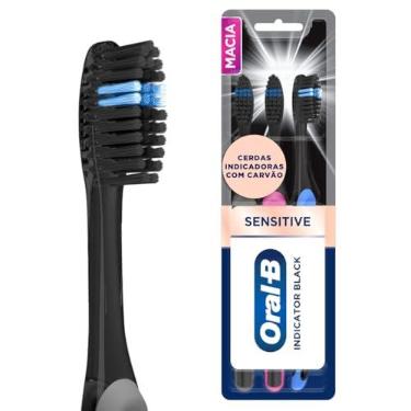 Imagem de Oral-B Escova de Dentes Indicator, 3 Unidades, Preto