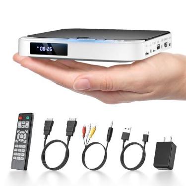 Imagem de HDMI DVD Players for TV, DESOBRY 1080P HD Mini DVD Player, Small DVD Player for TV with All Region Free, Compact DVD Player for Smart TV, Support AV Output, USB/TF Card Input, Remote Control,PAL/NTSC