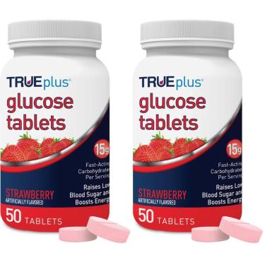 Imagem de Comprimidos de Glicose TRUEplus Sabor Morango 50 Unidades x2