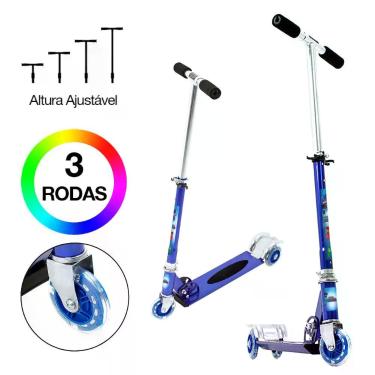 Imagem de Patinete Patrulha Canina 3 Rodas Ajuste de Altura Azul - DM Radical