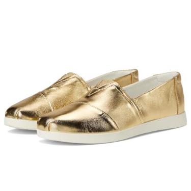 Imagem de TOMS Mocassim feminino Alpargata Plus, Ouro metálico, 35