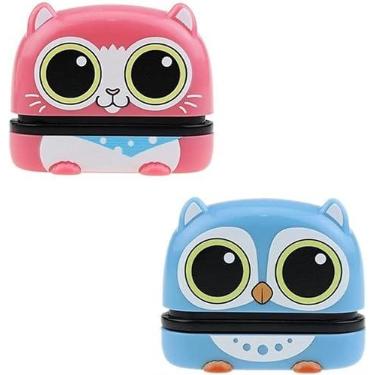 Imagem de Carimbo de nome personalizado, nome personalizado para roupas de estudante de bebê capítulo dos desenhos animados selo infantil bonito para crianças, carimbo de lavagem à prova d'água não desbotado 4 estilos de animais (2 Pacote 01)