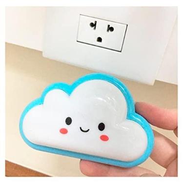 Imagem de Abajur De Tomada Quarto Bebe Baby Criança Luz Decoração Luminária Fofa De Nuvem Azul